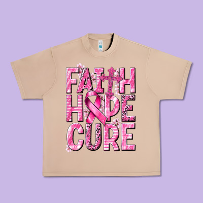 Faith Hope Cure Cancer Urban Heavy Tee Designed By Nancycooperartshop
