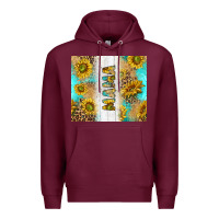 Burgundy western mother's day mama with turquoise and sunflowers and leopard tu Premium Hoodie - TumblerDesignByShophia