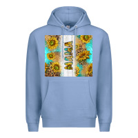 Colony Blue western mother's day mama with turquoise and sunflowers and leopard tu Premium Hoodie - TumblerDesignByShophia