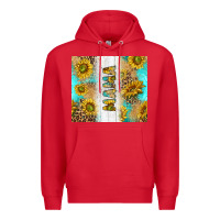 Red western mother's day mama with turquoise and sunflowers and leopard tu Premium Hoodie - TumblerDesignByShophia