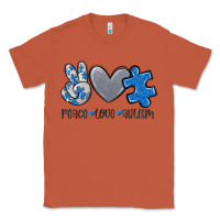 Copper peace love autism Classic Tee - MaliasSmallBusiness