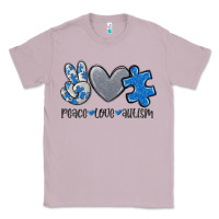 Lilac peace love autism Classic Tee - MaliasSmallBusiness