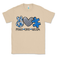 Mushroom peace love autism Classic Tee - MaliasSmallBusiness