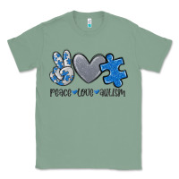 Sage peace love autism Classic Tee - MaliasSmallBusiness