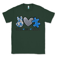 Sports Green peace love autism Classic Tee - MaliasSmallBusiness