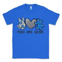 True Royal peace love autism Classic Tee - MaliasSmallBusiness