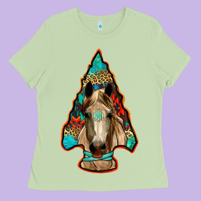 Arrowhead Horse Ladies Tee Designed By Ranaportraitstore