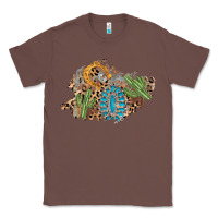 Chestnut horseshoe leopard gemstone cactus patch Classic Tee - AdoDesignShop