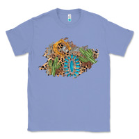 Colony Blue horseshoe leopard gemstone cactus patch Classic Tee - AdoDesignShop