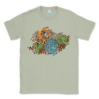 Matcha horseshoe leopard gemstone cactus patch Classic Tee - AdoDesignShop