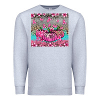 Heather Grey cancer pumpkins Premium Sweatshirt - NancyCooperArtShop
