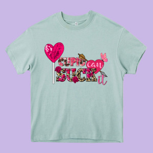 Cupid Can Suck It Valentine's Day Heavy Core Tee Designed By Fadigitalartstudio