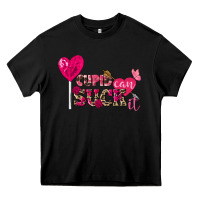 Black cupid can suck it valentine's day Heavy Core Tee - FaDigitalArtStudio