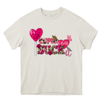 Cream cupid can suck it valentine's day Heavy Core Tee - FaDigitalArtStudio