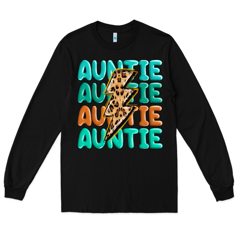 Auntıe With Lightning Bolt Long Sleeve Tee by MaliasSmallBusiness | Teevron