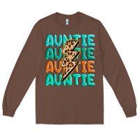 Chestnut auntıe with lightning bolt Long Sleeve Tee - MaliasSmallBusiness