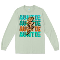 Matcha auntıe with lightning bolt Long Sleeve Tee - MaliasSmallBusiness