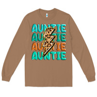 Toasted Coconut auntıe with lightning bolt Long Sleeve Tee - MaliasSmallBusiness
