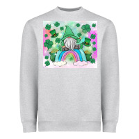 Heather Grey st patrick's gnome Heavyweight Sweatshirt - MaliasSmallBusiness