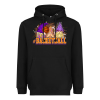 Black Basketball gnomes Heavyweight Hoodie - NancyCooperArtShop