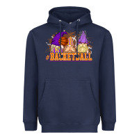 Navy Basketball gnomes Heavyweight Hoodie - NancyCooperArtShop