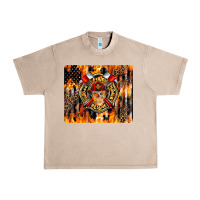 French Oak Firefighter Skull Urban Heavy Tee - LillyAllenDesigns