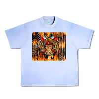 Grape Ice Firefighter Skull Urban Heavy Tee - LillyAllenDesigns