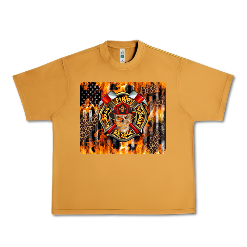 Firefighter Skull Urban Heavy Tee by LillyAllenDesigns | Teevron