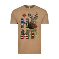 Vintage Coffee Deer Hunting Usa Flag Vintage Tee - LillyAllenDesigns