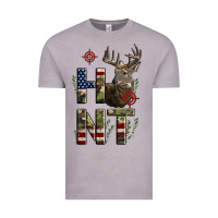 Vintage Zinc Deer Hunting Usa Flag Vintage Tee - LillyAllenDesigns