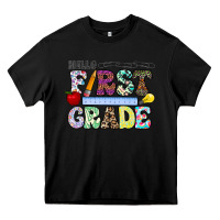 Black hellofirstgrade Heavy Core Tee - CowhideDigitalArt