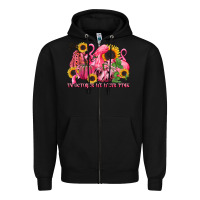 Black in october we wear pink Zipper Hoodie - LillyAllenDesigns
