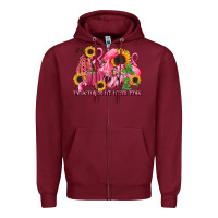 Burgundy in october we wear pink Zipper Hoodie - LillyAllenDesigns