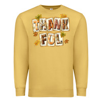 Antique Gold Thankful with Plate Premium Sweatshirt - texasbilliewilder