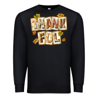 Black Thankful with Plate Premium Sweatshirt - texasbilliewilder