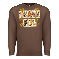 Chestnut Thankful with Plate Premium Sweatshirt - texasbilliewilder