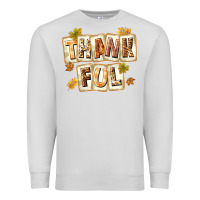 Dove Grey Thankful with Plate Premium Sweatshirt - texasbilliewilder