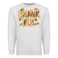 Oatmeal Heather Thankful with Plate Premium Sweatshirt - texasbilliewilder