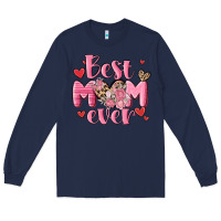 Navy best mom ever Long Sleeve Tee - MaliasSmallBusiness