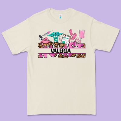 Nurse Custom Name Premium Tee Designed By Adodesignshop