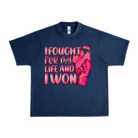 Navy i fought for my life and i won Urban Heavy Tee - NancyCooperArtShop