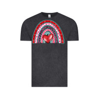 Vintage Black valentine's day rainbow Vintage Tee - BarkalooDesign