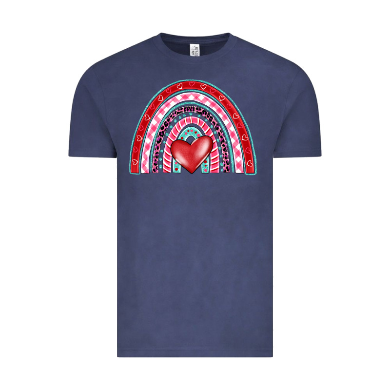 Valentine's Day Rainbow Vintage Tee by BarkalooDesign | Teevron