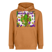 Meerkat Mardi Gras fleur de lis Heavyweight Hoodie - NancyCooperArtShop