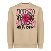 Mushroom teach teach teach with love Heavyweight Sweatshirt - MaliasSmallBusiness