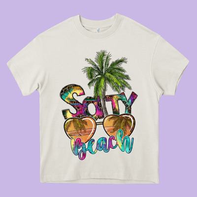 Salty Beach Heavy Core Tee Designed By Sublimationcraftshop