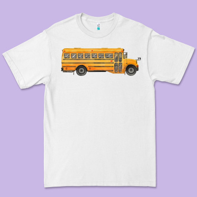 School Bus Premium Tee Designed By Fadigitalartstudio