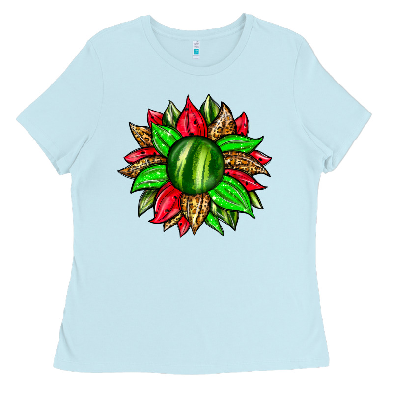 Watermelon Sunflower Ladies Tee by Zillion Design Studio | Teevron
