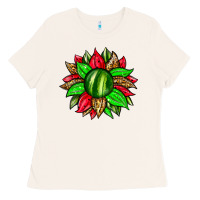 Bone watermelon sunflower Ladies Tee - Zillion Design Studio