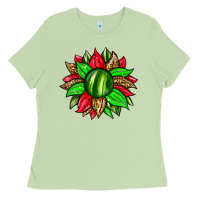 Matcha watermelon sunflower Ladies Tee - Zillion Design Studio